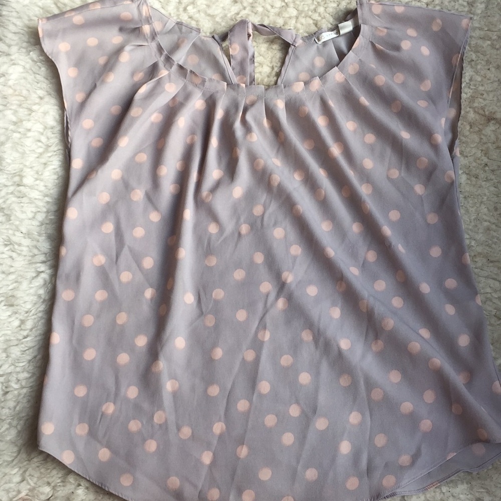 Pink and gray blouse